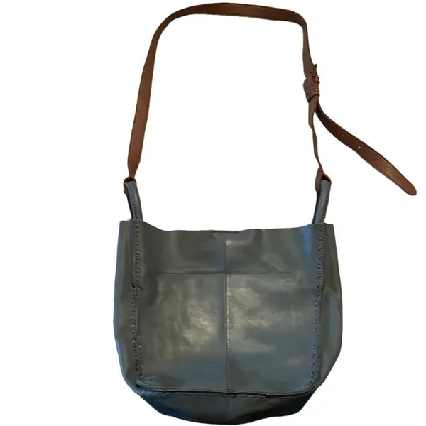 Gray Leather shoulder bag Gray - Image 2