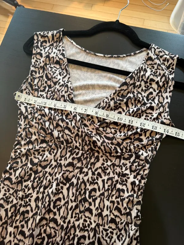 Diane Von Furstenberg DVF Jolene Leopard Bark Small Silk Jersey Dress Size Small - Image 6