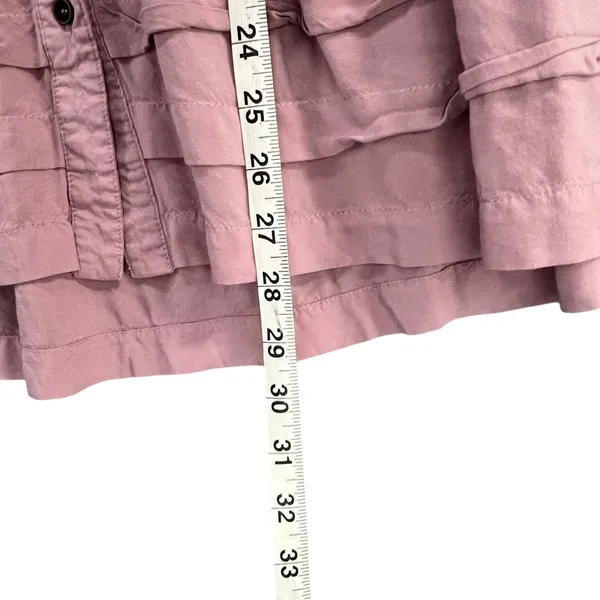 Entro Tunic Tank‎ Top Womens S Pink Sleeveless Button Down Tiered Soft Babydoll - Image 9