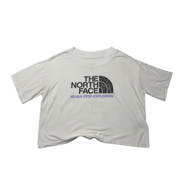 The North Face White Half Dome Cropped Boxy Tee Women’s Small - Image 4