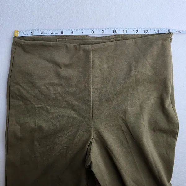 Fabletics NWT Ponte Skinny Zip-Split Pant Tall Olive Green High Rise Large - Image 9