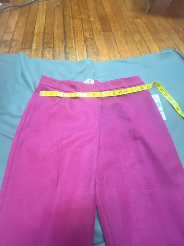 Le Suit Women's Three-Piece Pant Suit with Scarf Wild Rose Size 12 - Image 11