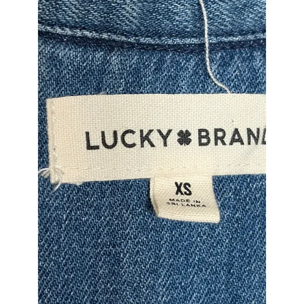 Lucky Brand Dolman Popover Denim Shirt Dress XS - Image 5