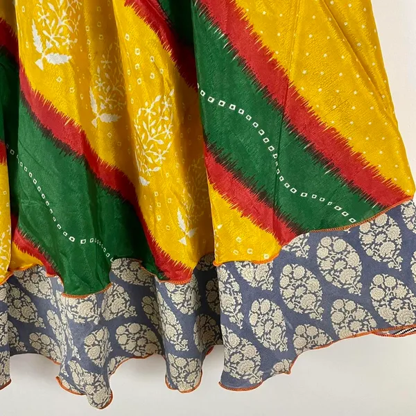 Reversible Maxi Wrap Skirt BINW505 Yellow - Image 3