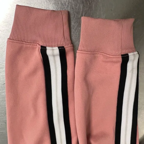 Nike Womens Pink with Racing Stripes Hooded Warm up Jacket - Size Small - VGUC - Image 4