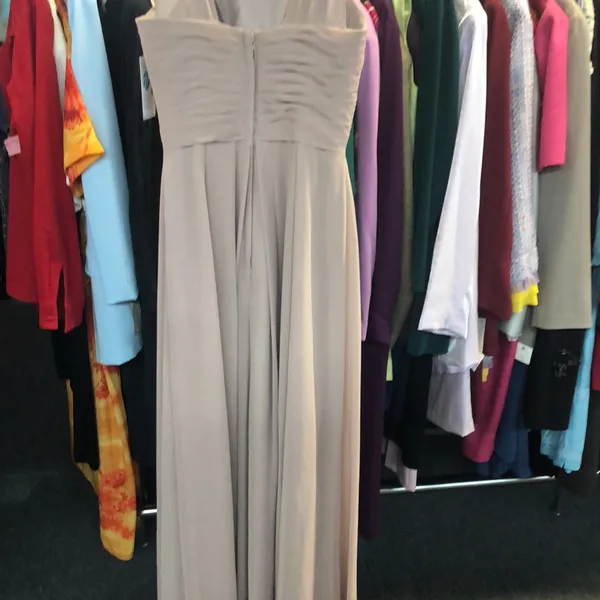 Azazie sz A4 tan long formal dress - Image 4