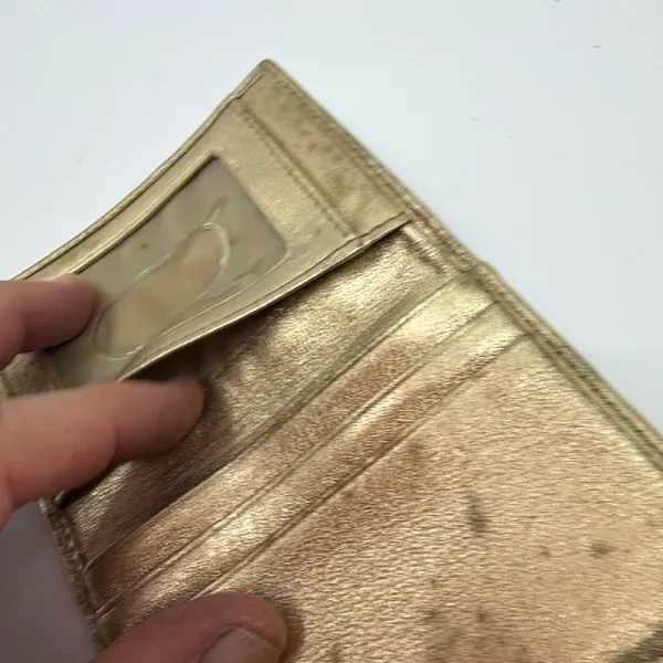 Coach Gold Signature C Canvas Card Case - Image 6