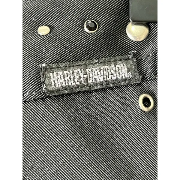 Harley Davidson Vintage Leather Studded Grommet Bootcut Pants Moto Biker Babe 10 - Image 4
