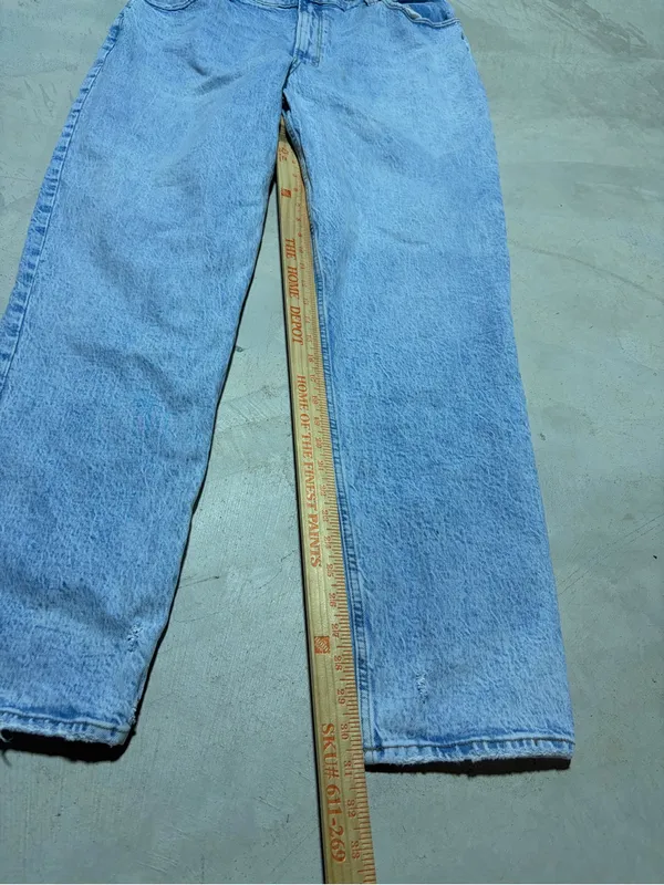 Abercrombie & fitch 90s straight Light Wash Leg ultra high rise Jeans 18L - Image 5