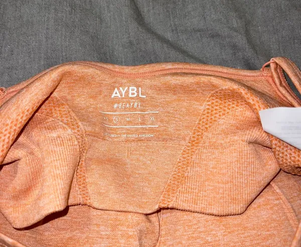 AYBL Motion Seamless Sports Bra Orange - Image 3