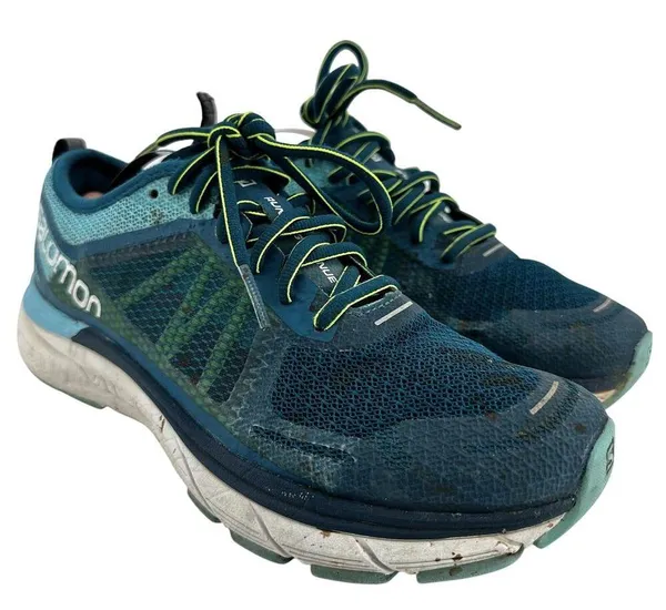 Salomon Sonic RA Max Running Sneakers Sensi Fit Shoes Lace Up Green Blue 8.5 - Image 2