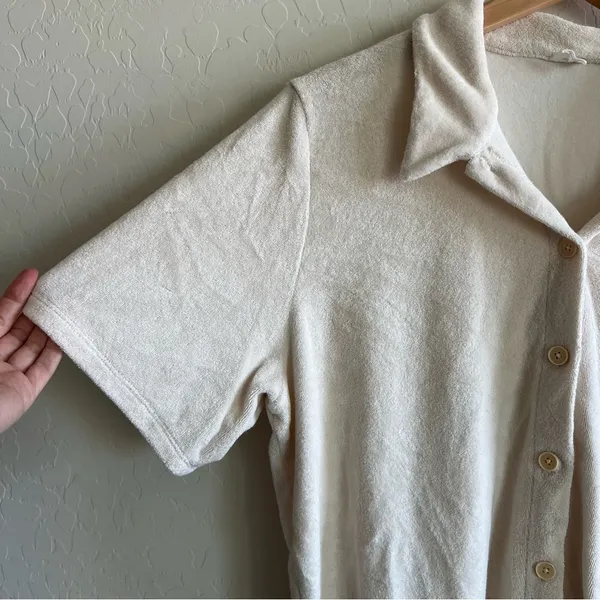 Aritzia Wilfred Free Sunny Shirt Short-sleeve terry button-up - Image 4