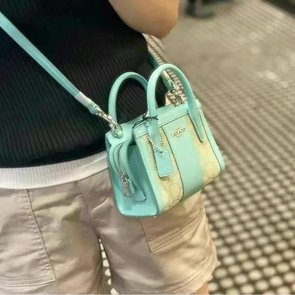 COACH CT756 Andrea Mini Carryall In Signature Jacquard - Image 5