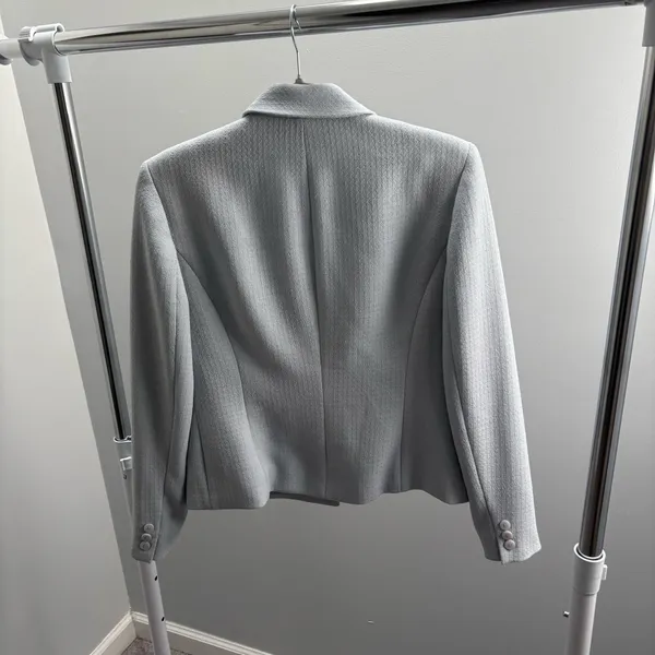 Jones New York Powder Blue Knit Tailored Blazer - Image 5