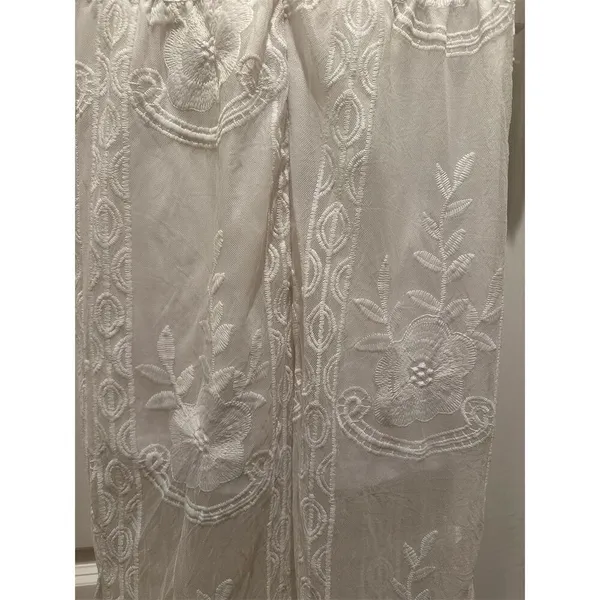 Eleter White Lace V-Neck Maxi Romper Dress Women's Boho Party Outfit Small - Image 7