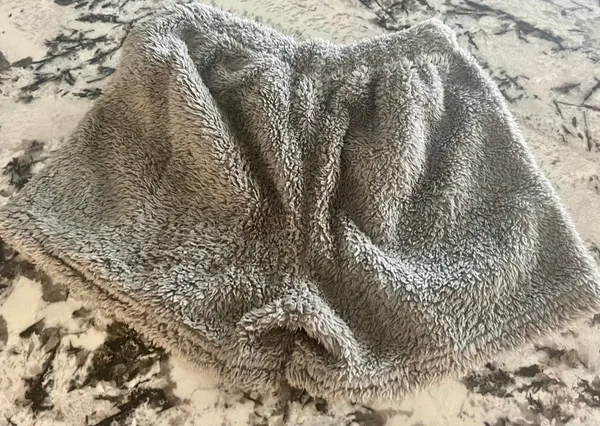 Womens Sexy Warm Fuzzy Fleece Cropped Lounge Two- Piece Set Size Small - Image 9
