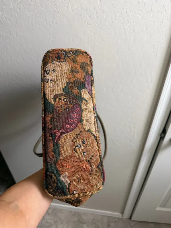 Vintage dog patterned handbag Multiple - Image 4