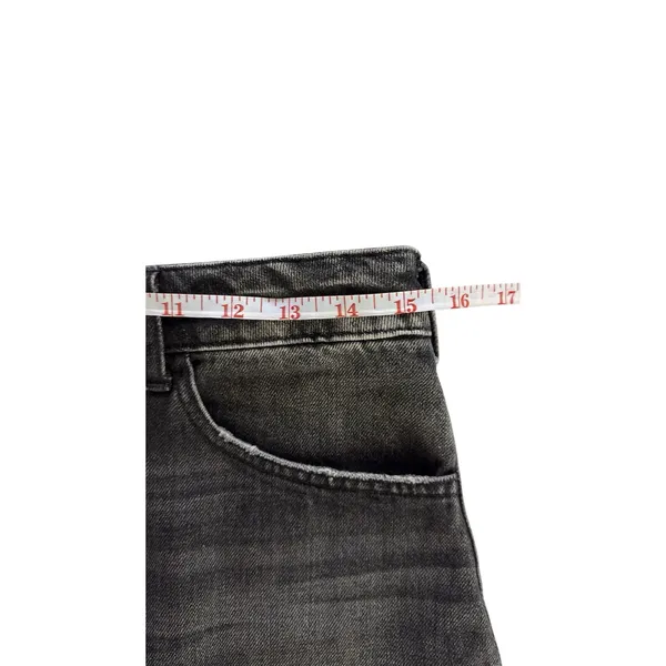 We The Free Womens Faded Black Denim Skirt Size 27 High Rise Cutoff Raw Hem Y2K - Image 5
