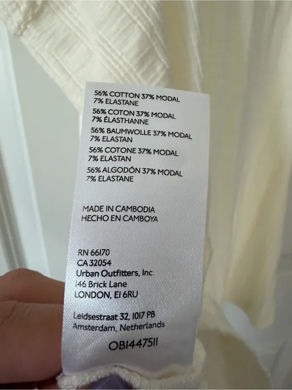 Anthropologie Cream Ribbed Tank Top - Image 5