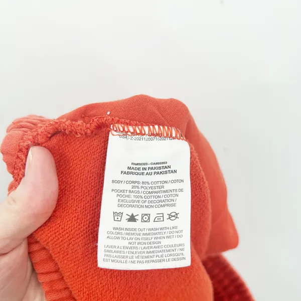 Nike Womens Orange Rogue Oversized Fleece Streetwear Jogger‎ Sweatpants Size M - Image 7