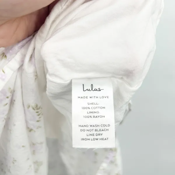 Lulus Womens Darling Appeal Floral Puff Sleeve Cottagecore Milkmaid Midi Dress L - Image 7