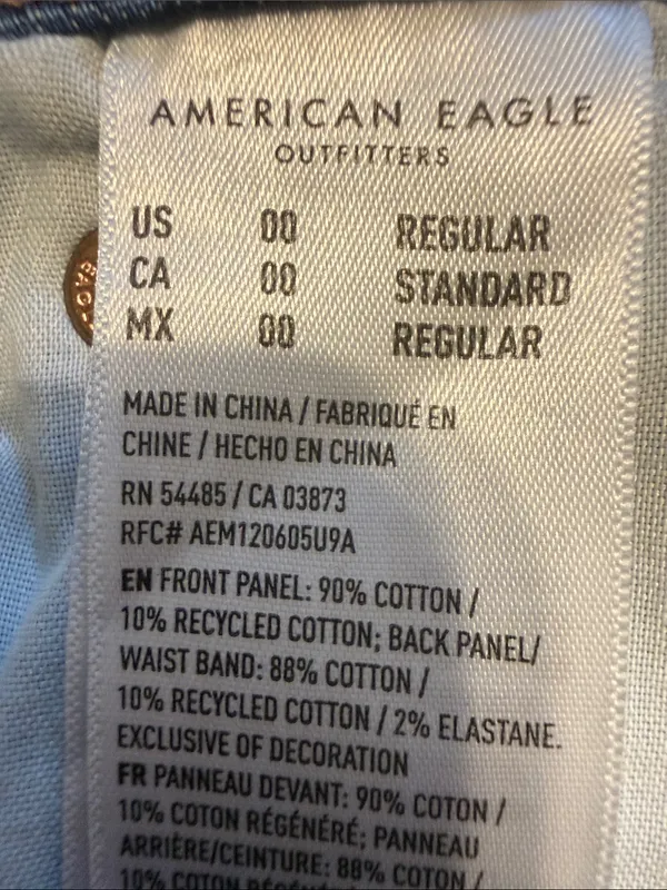 American Eagle Super High Rise Baggy Wide Leg Ankle jeans size 00 - Image 7