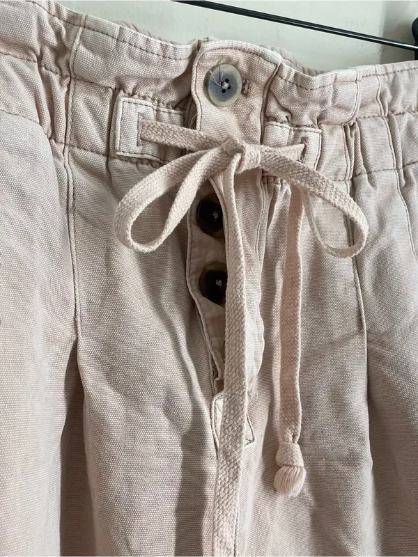 Free People Margate Pleated Paperbag Trousers Misty Rose size XS - Image 11
