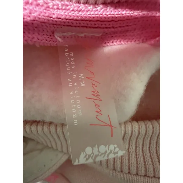 Free People‎ Movement Racing Striped Hoodie Heirloom Pink Women's Size Medium - Image 14