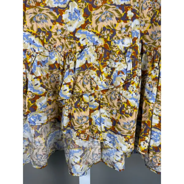 Free‎ People Floral Ruffle Mini Skirt Boho Fairycore Cottagecore Festival Nadia - Image 5