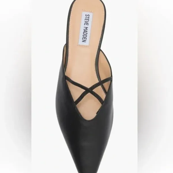 NEW Pammie Mule (Women) 8M, BLACK LEATHER Slip On - Image 7
