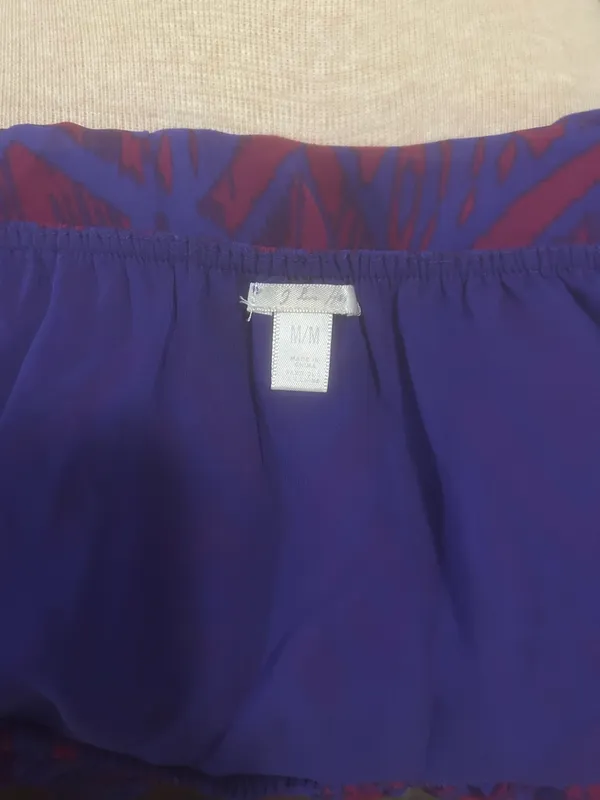 Purple and red sheer shorts strapless romper - Image 6