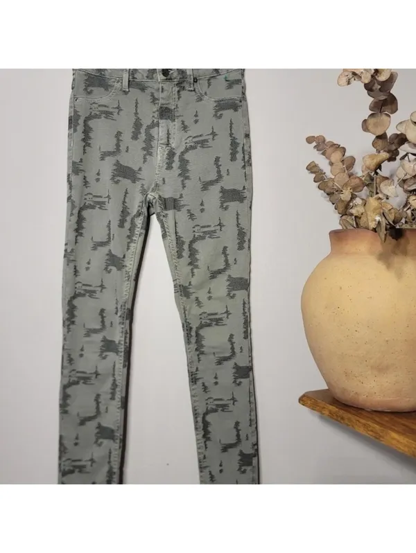 Free People High Rise Skinny Jeans Grunge Cotton Y2K Sz 27 - Image 5