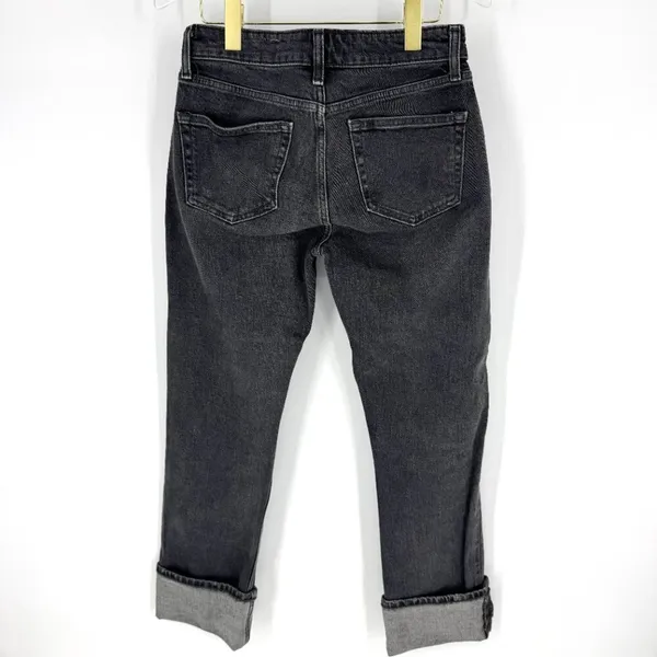 Zara Relaxed Straight Leg‎ Black Jeans Size 4 - Image 3