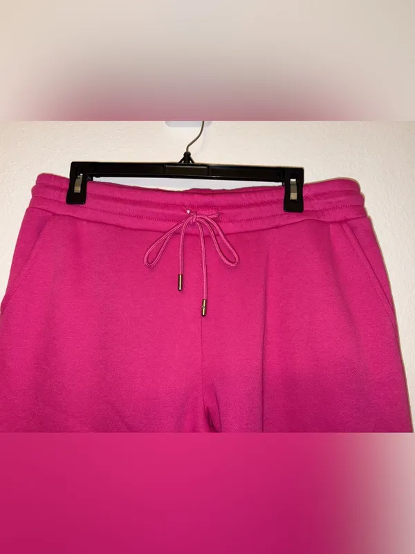 NWT True Religion Rhinestone Crown Fleece Joggers Size Medium Pink Y2K - Image 4
