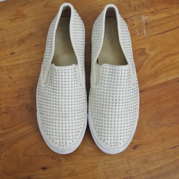 Ladies' Coach Maggie Studded Leather Slip on Shoes Size 8 - Image 8