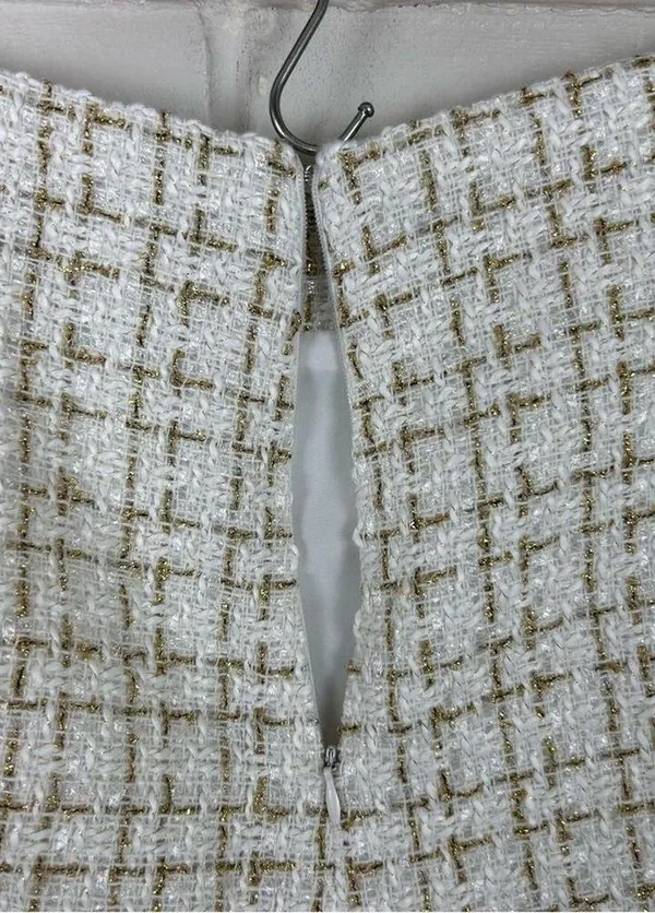 NWT Dolce Cabo White Tweed Knit Mini Skort Size XL - Image 14