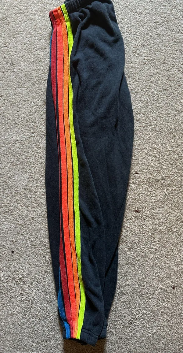 Aviator Nation Sweatpants Stripe Neon - Image 2