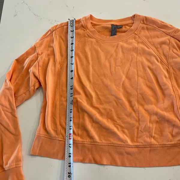 Sweaty Betty‎ After Class Crop Sweatshirt Orange Size Small 4-6 - Image 8