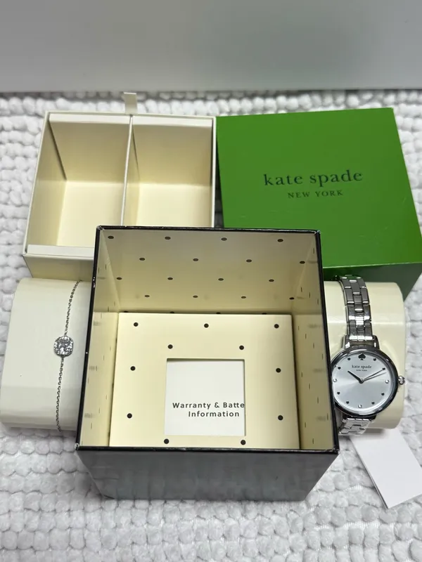 Kate Spade NY Metro Three-Hand Quartz Bracelet Watch & Crystal Bracelet Set NWT - Image 12
