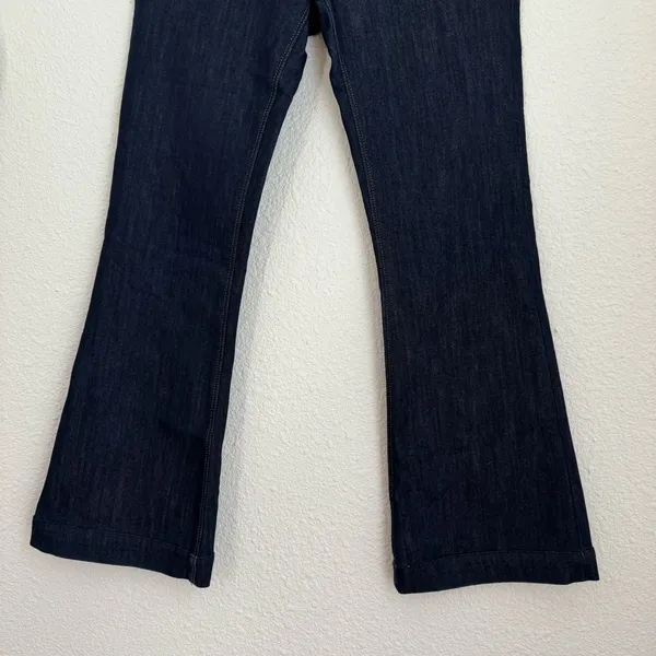 DL1961 Roxy Kick Flare Dark Blue Wash Denim Jean Women’s Size 27 Stretch Midrise - Image 3