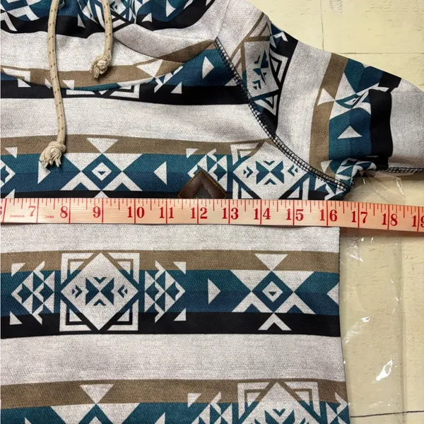 Burton DryRide Womens Snowboard Hoodie Jacket Size XS Tribal Print Thumb Holes - Image 4