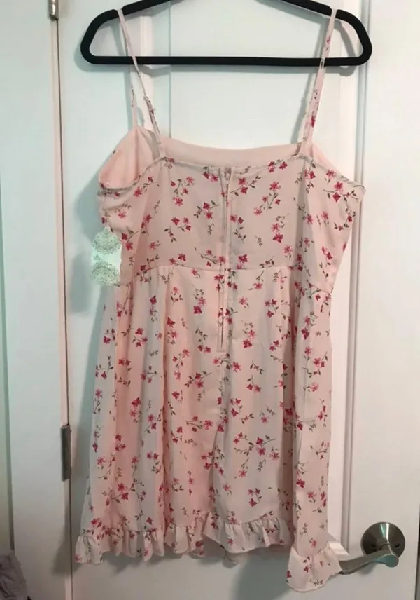 NWT altar’d state light pink floral mini dress - Image 3