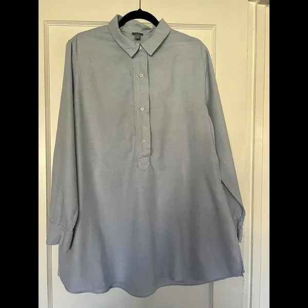 Aerie Light Blue Long Sleeve Shirt - oversized & Comfortable size X-Large - Image 3
