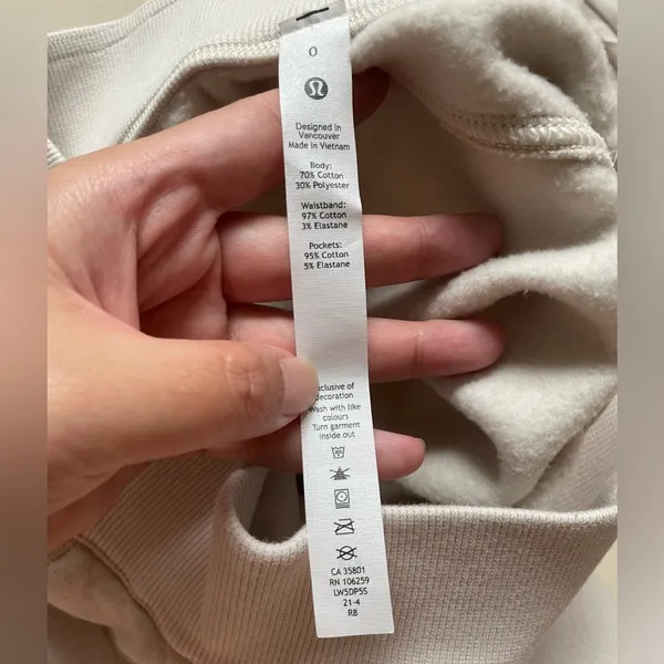 Lululemon Braided Detailed High Rise Jogger - White Opal - Image 6