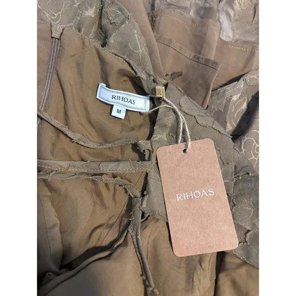 NWT Rihoas Olive Fit and Flair Mifi Dress Medium HOCO Game Day Prom Evening - Image 8