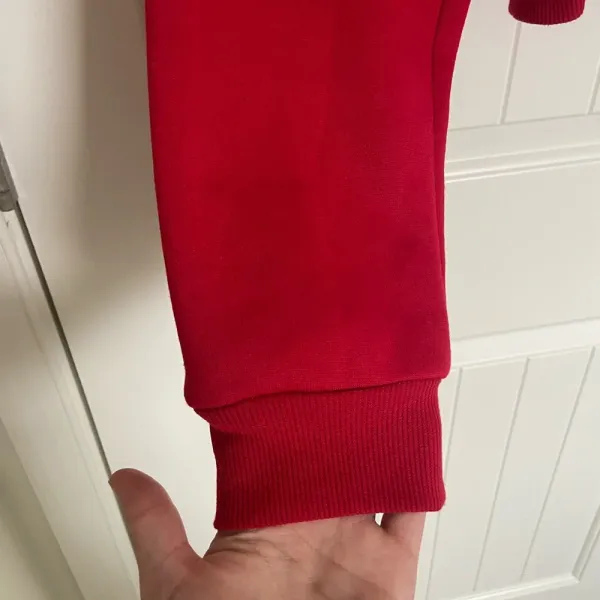 EUC | SHEIN women’s‎ red fleece lined cropped hoodie — large - Image 2