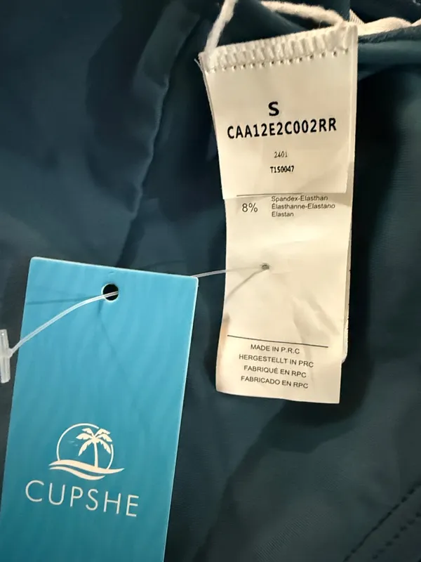 Cupshe Teal Encounter Under The Waves Crossback One Piece Swimsuit Size S - Image 4