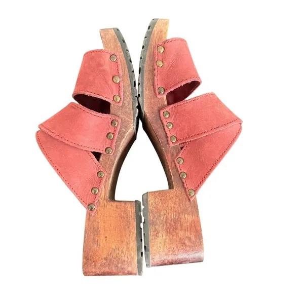 Candies Y2K Red Leather Platform Clogs Womens Size 6 Slide Sandals Lug Soles - Image 11
