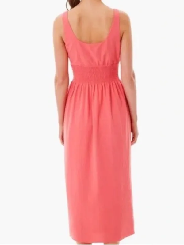 Tuckernuck Pomander Place Blossom Pink Wimberly Dress Preppy 100% Cotton Medium - Image 2