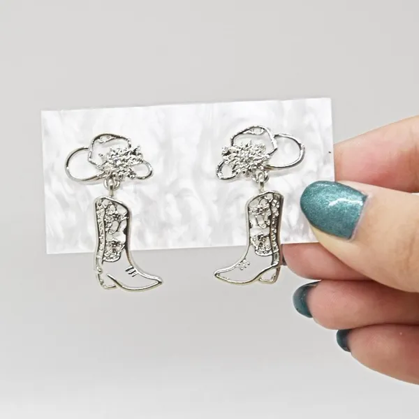 Kentucky Derby Cowgirl Boot Earrings - Image 6